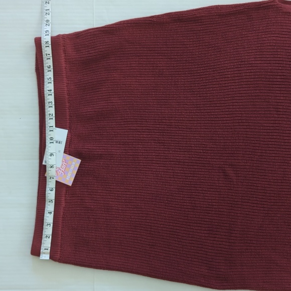 NEW Ascot and Hart Knit Midi Skirt 3X Brown FLAW DISCOLORATION - Picture 8 of 14
